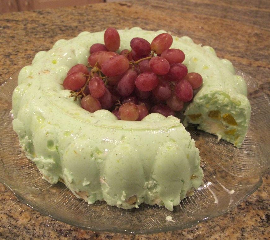 Green Lime Sour Cream Jello Mold